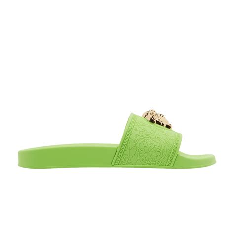 olive green versace sneakers|Versace Wmns Palazzo Pool Slides 'Neon Green' .